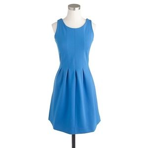 J. Crew Pleated Flare Dress in Brilliant Sea